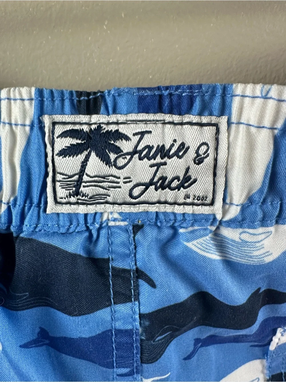 Janie and Jack Blue Whale Swim Trunks